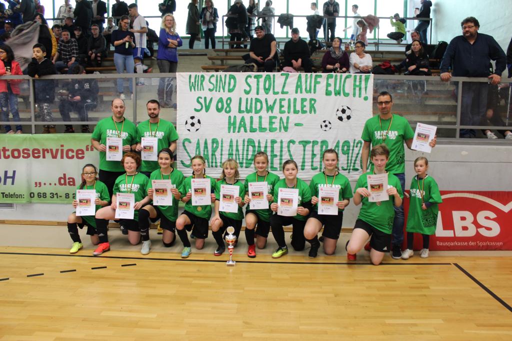D-Juniorinnen SV 08 Ludweiler werden Saarlandmeister 2019/20 in der Halle