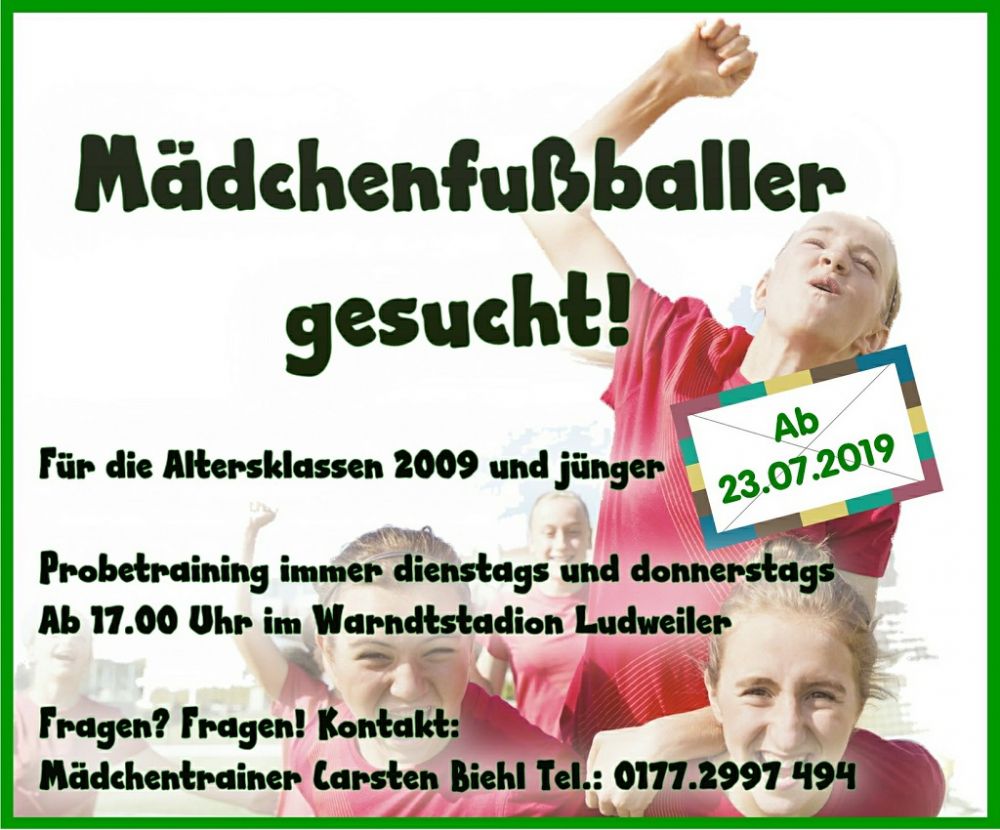 Fußball - Mädchen Jahrgang 2009 und jünger gesucht